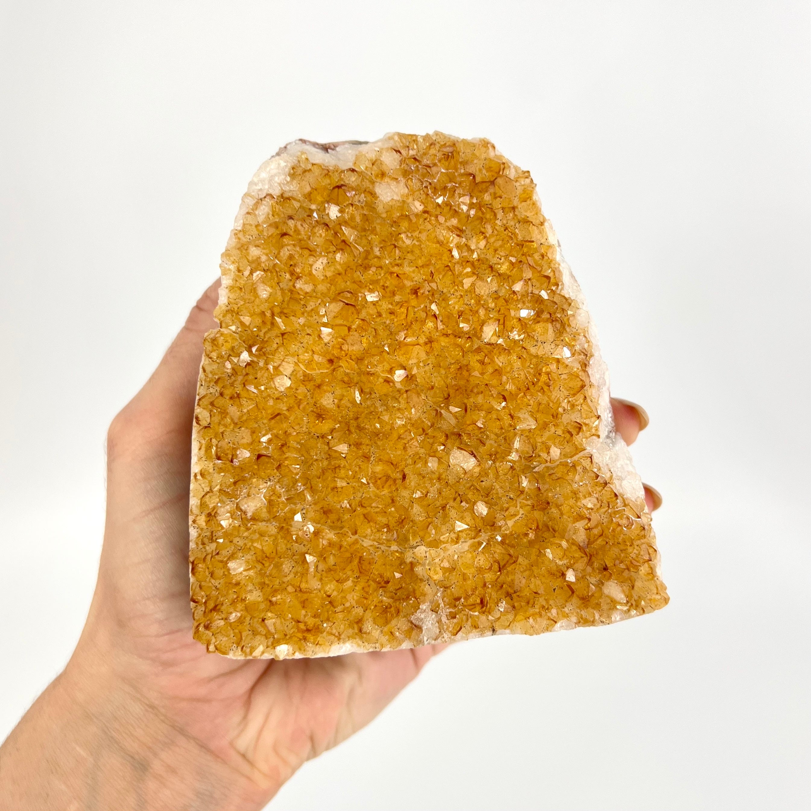 Crystals NZ: Citrine crystal cluster with cut base