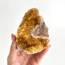 Load image into Gallery viewer, Crystals NZ: Citrine crystal cluster with cut base
