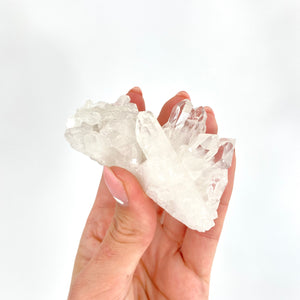 Crystals NZ: Clear quartz crystal cluster