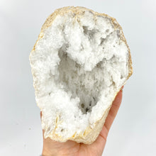 Load image into Gallery viewer, Large crystals NZ: Large clear quartz crystal geode half
