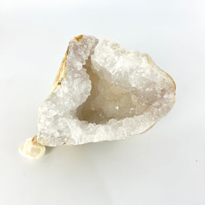 Large Crystals NZ: Large clear quartz crystal geode half 2.1kg