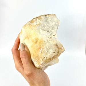 Large Crystals NZ: Large clear quartz crystal geode half 2.1kg