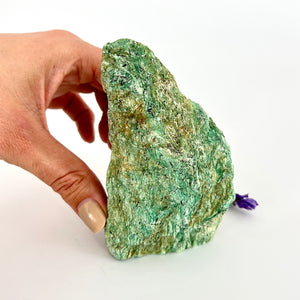 Crystals NZ: Fuchsite crystal tower with cut base