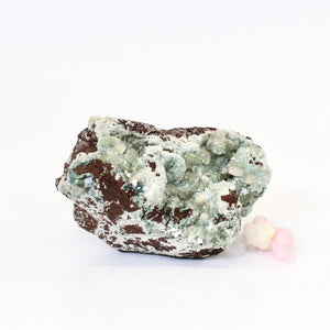 Green apophyllite with stilbite crystal cluster | ASH&STONE Crystals Shop Auckland NZ