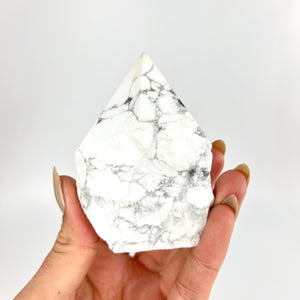 Crystals NZ: Howlite crystal polished point