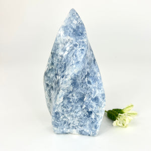 Crystals NZ: Blue calcite crystal flame