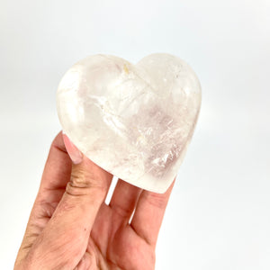 Crystals NZ: Clear quartz crystal polished heart