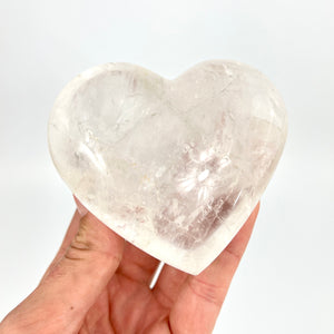 Crystals NZ: Clear quartz crystal polished heart
