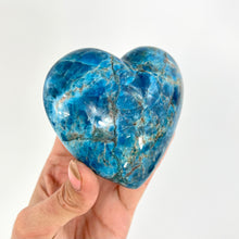 Load image into Gallery viewer, Crystals NZ: Large blue apatite polished crystal hearta
