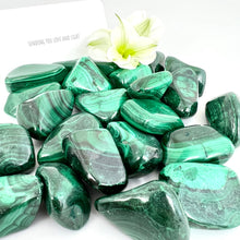 Load image into Gallery viewer, Crystals NZ: Large malachite tumbled stone - intuitively chosen
