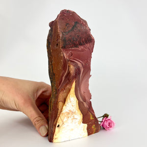 Large Crystals NZ: Large mookaite crystal point with cut base
