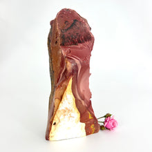 Load image into Gallery viewer, Large Crystals NZ: Large mookaite crystal point with cut base
