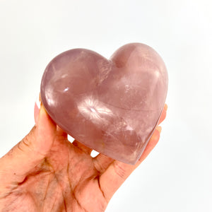 Crystals NZ: Large rose quartz crystal polished heart