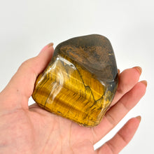 Load image into Gallery viewer, Crystals NZ: Large tigers eye polished crystal free form
