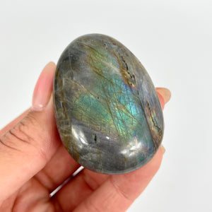 Crystals NZ: Lavender labradorite crystal worry stone