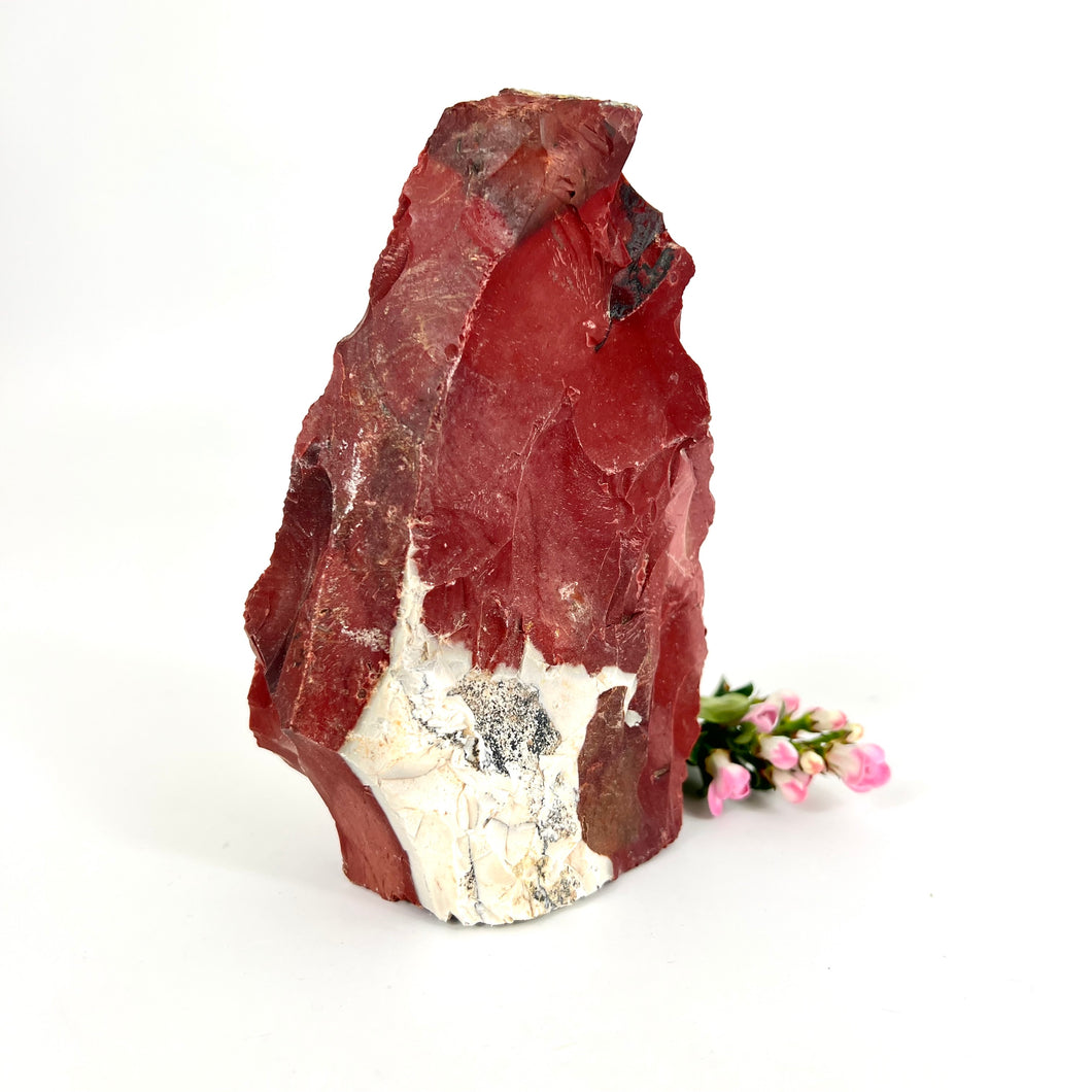 Crystals NZ: Large mookaite raw crystal chunk with cut base