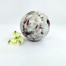 Load image into Gallery viewer, Crystals NZ: Pink tourmaline crystal sphere
