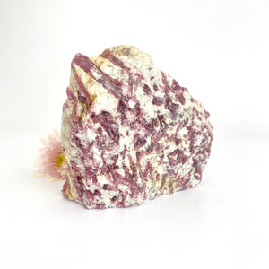 Crystals NZ: Pink tourmaline in quartz crystal