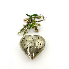 Load image into Gallery viewer, Crystals NZ: Pyrite polished crystal heart
