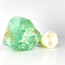 Load image into Gallery viewer, Raw green fluorite crystal chunk
