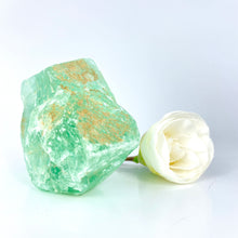 Load image into Gallery viewer, Raw green fluorite crystal chunk
