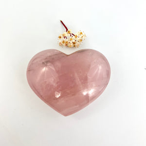 Crystals NZ: Rose quartz crystal polished heart