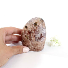 Load image into Gallery viewer, Pink amethyst polished crystal with druzy | ASH&amp;STONE Crystals Shop Auckland NZ
