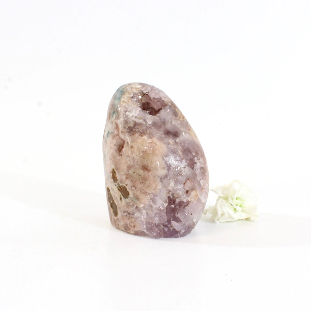 Pink amethyst polished crystal with druzy | ASH&STONE Crystals Shop Auckland NZ