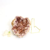 Large pink amethyst crystal cluster on stand | ASH&STONE Crystals