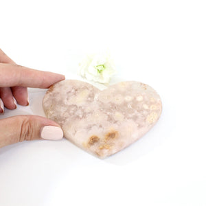 Pink amethyst crystal heart | ASH&STONE Crystals Shop Auckland NZ