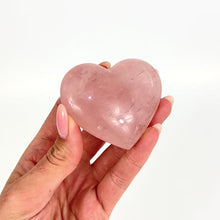 Load and play video in Gallery viewer, Crystals NZ: Rose quartz crystal polished heart
