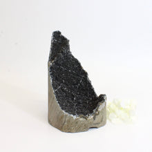 Load image into Gallery viewer, Large black amethyst crystal druzy with cut base | ASH&amp;STONE Crystals Shop Auckland NZ
