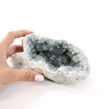 Load image into Gallery viewer, Large celestite crystal geode - 1.61kg | ASH&amp;STONE Crystals Shop Auckland NZ

