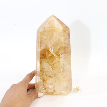 Load image into Gallery viewer, Large golden healer crystal in quartz point 3.62kg | ASH&amp;STONE Crystals Shop Auckland NZ
