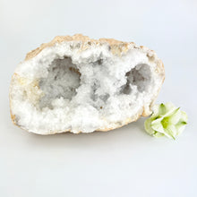 Load image into Gallery viewer, Large crystals NZ: Large clear quartz crystal geode half 1.97kg
