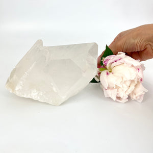 Large Crystals NZ: Large clear quartz crystal pointed cluster 2.09kg