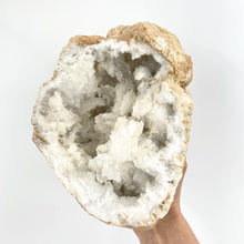Load image into Gallery viewer, Large Crystals NZ: Extra large clear quartz crystal geode half 4.28kg
