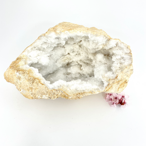 Large crystals NZ: Extra large clear quartz crystal geode half 2.9kg