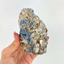 Load image into Gallery viewer, Large crystals NZ: Large kyanite crystal cluster with cut base
