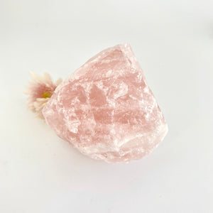 Large Crystals NZ: Large raw rose quartz crystal chunk