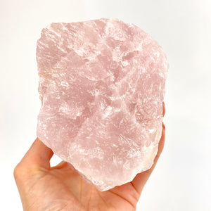Large Crystals NZ: Large raw rose quartz crystal chunk 1.4kg