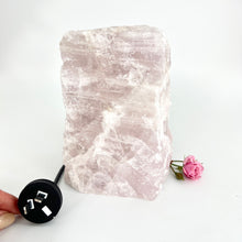 Load image into Gallery viewer, Large crystals NZ: Large rose quartz crystal lamp 4.3kg
