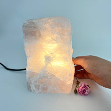 Load image into Gallery viewer, Large crystals NZ: Large rose quartz crystal lamp 4.3kg
