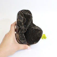 Load image into Gallery viewer, Large black septarian crystal cut base 2.42kg | ASH&amp;STONE Crystals Shop NZ
