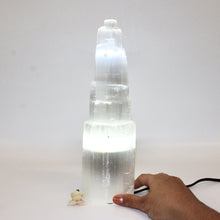 Load image into Gallery viewer, Selenite mountain crystal lamp 30cm | ASH&amp;STONE Crystals Shop Auckland NZ
