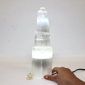 Selenite mountain crystal lamp 30cm | ASH&STONE Crystals Shop Auckland NZ