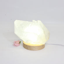 Load image into Gallery viewer, Large clear quartz crystal chunk on LED lamp base 2.09kg | ASH&amp;STONE Crystals Auckland NZ
