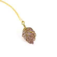 Load image into Gallery viewer, NZ-made bespoke pink amethyst crystal pendant with 18&quot; chain | ASH&amp;STONE Crystal Jewellery Shop Auckland NZ
