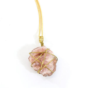 NZ-made bespoke pink amethyst crystal pendant with 18" chain | ASH&STONE Crystal Jewellery Shop Auckland NZ