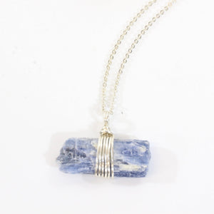 NZ-made bespoke kyanite crystal pendant with 18" chain | ASH&STONE Crystal Jewellery Shop Auckland NZ